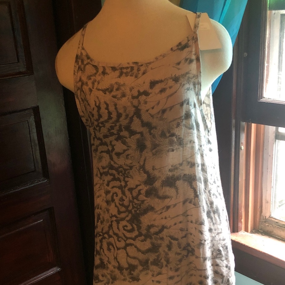 Lungo L’Arno made in Italy/Small dress/ linen/shades of browns/straps/pockets